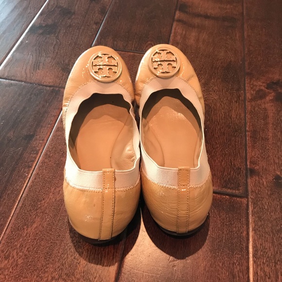 Tory Burch Shoes - Tory Burch Caroline nude leather flats 8